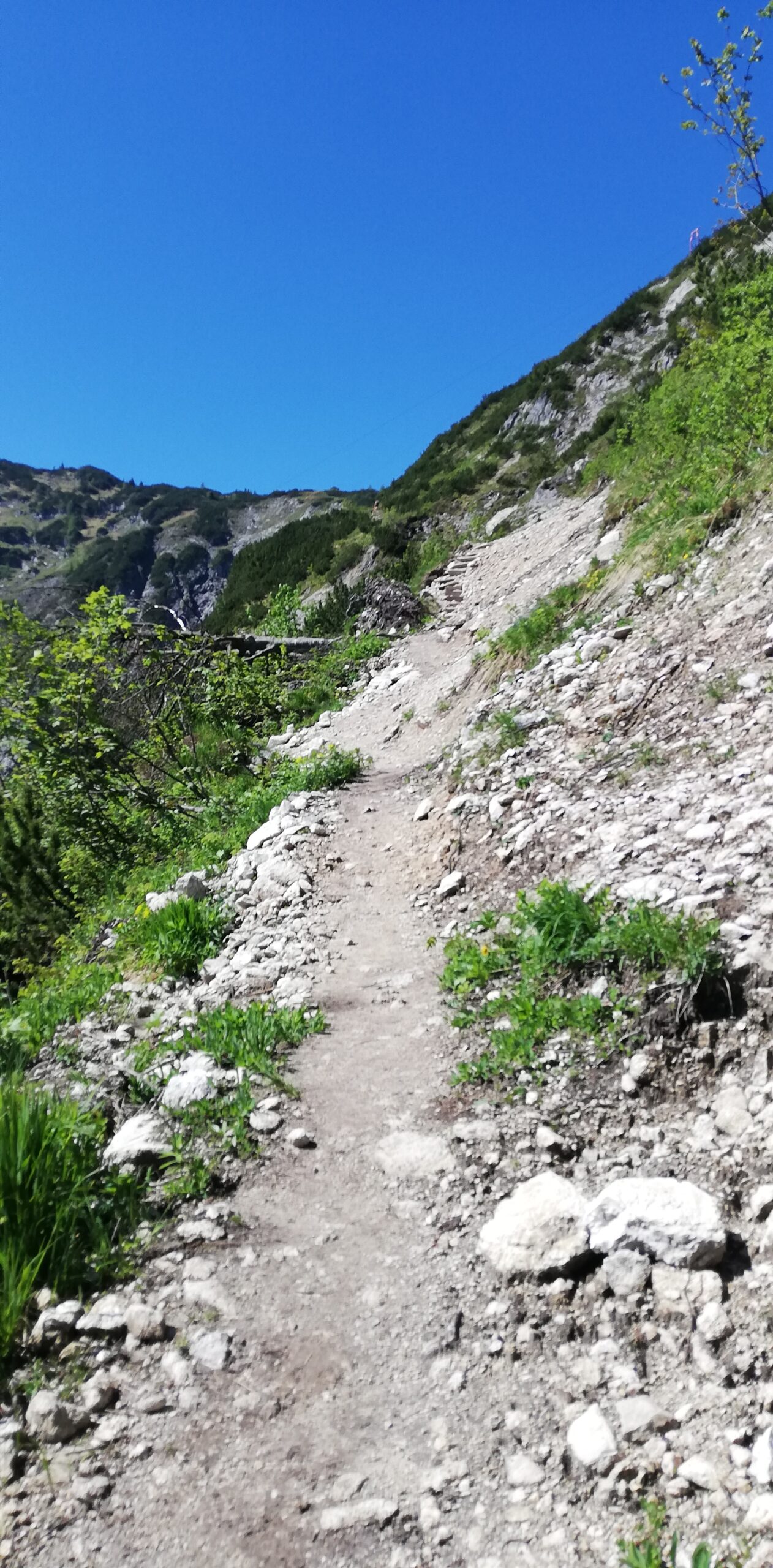 Schmalerweg Barfuss auf einem Weg